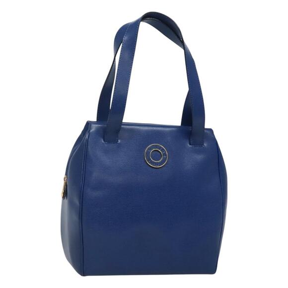 CELINE Shoulder Bag Leather Blue Gold - Picture 1 of 12